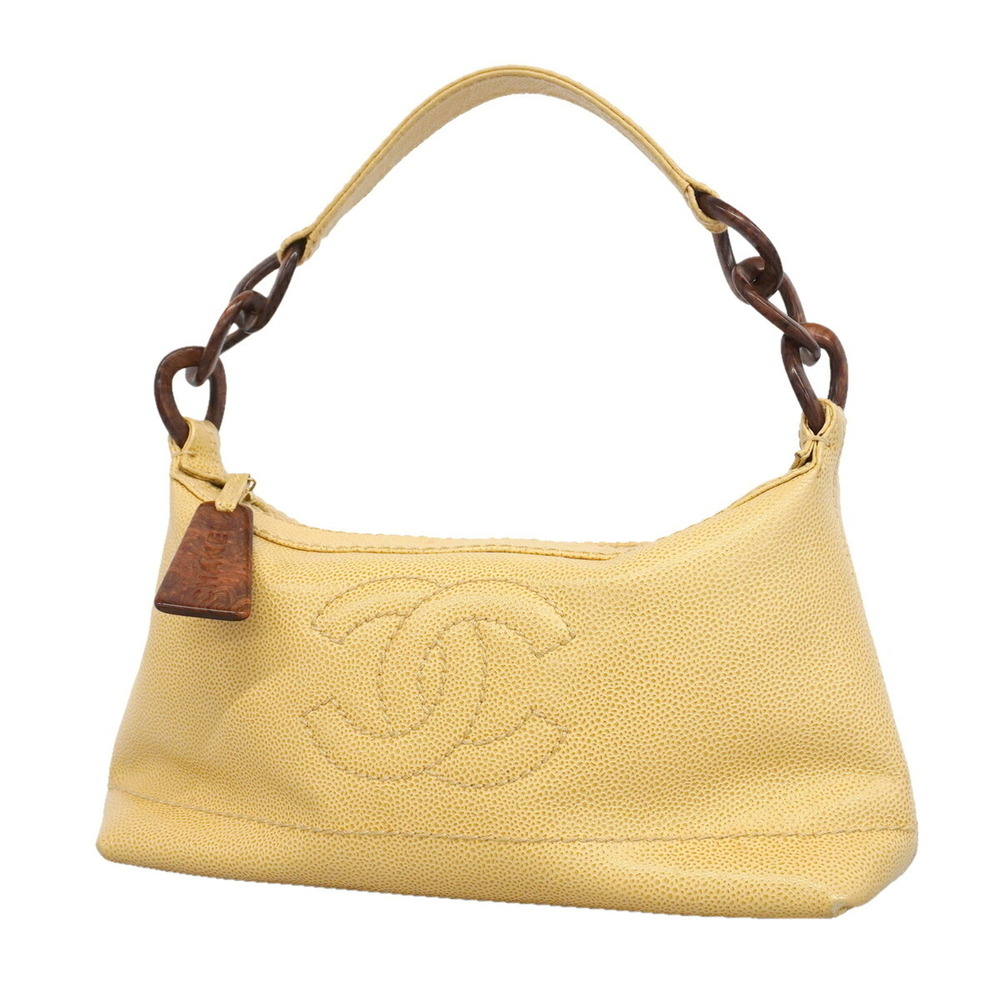 Chanel handbag, caviar leather, beige, women's.
